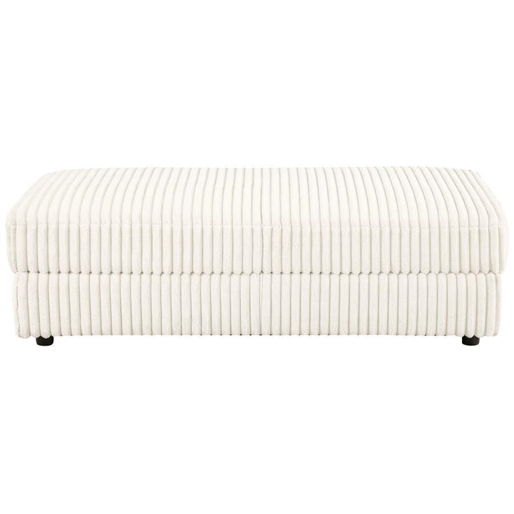 Emberson - Upholstered Rectangular Storage Ottoman - Ivory