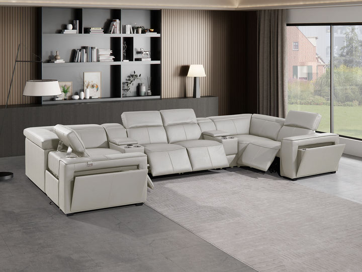 1224 - 8-Piece U-Shaped Sectional Sofa In With 4 Power Recliners &amp; Power Headrest