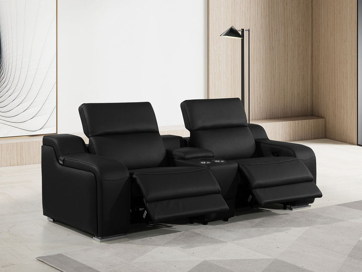 1116 - 3-Piece Modular Power Reclining Console Loveseat In With 2 Power Recliners &amp; Power Headrests
