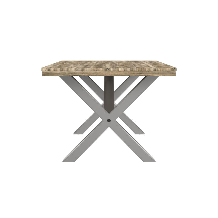 Callista - Rectangular Table - Beach/Natual Metal