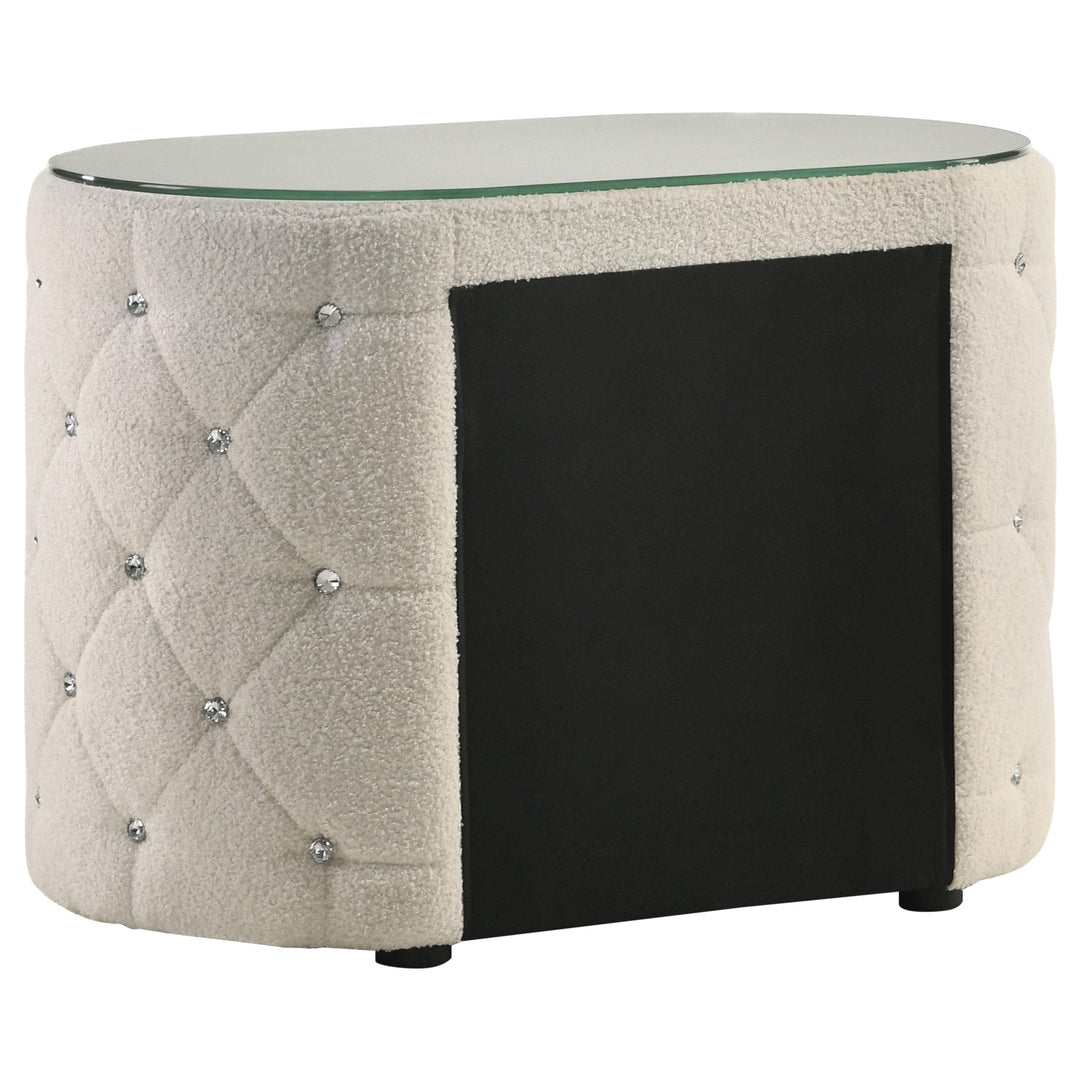 Sonya 4-piece Upholstered Eastern King Bedroom Set Ivory