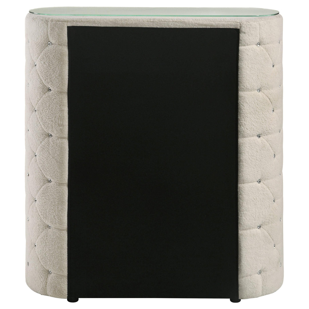 Sonya 5-drawer Upholstered Bedroom Chest of Drawers Ivory