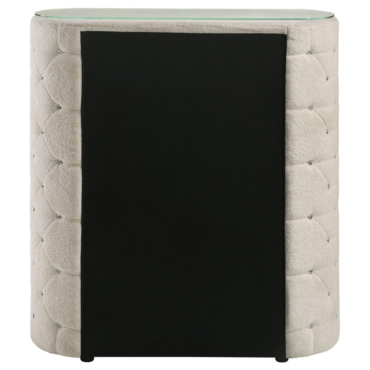 Sonya 5-drawer Upholstered Bedroom Chest of Drawers Ivory