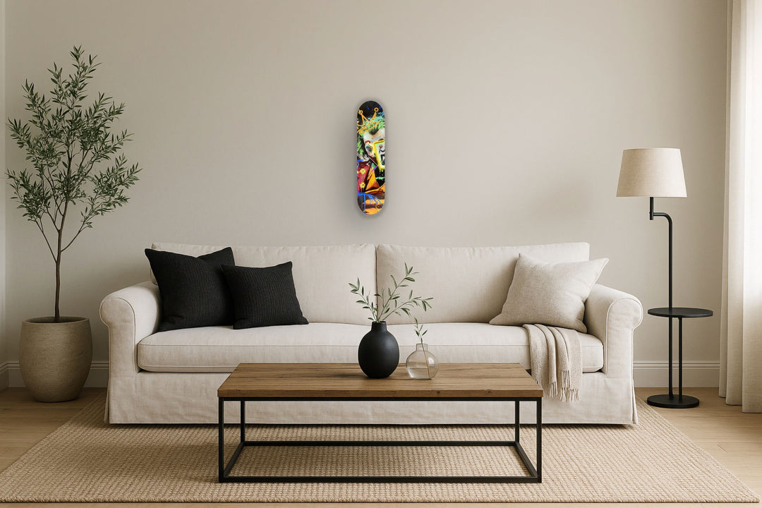 Chaos Jester Graffiti Burst - 8" x 31" Framed Wall Art