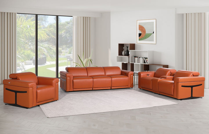 1126 - 7-Piece Modular Power Reclining Sofa, Loveseat & Chair Set In With 5 Power Recliners & Power Headrests
