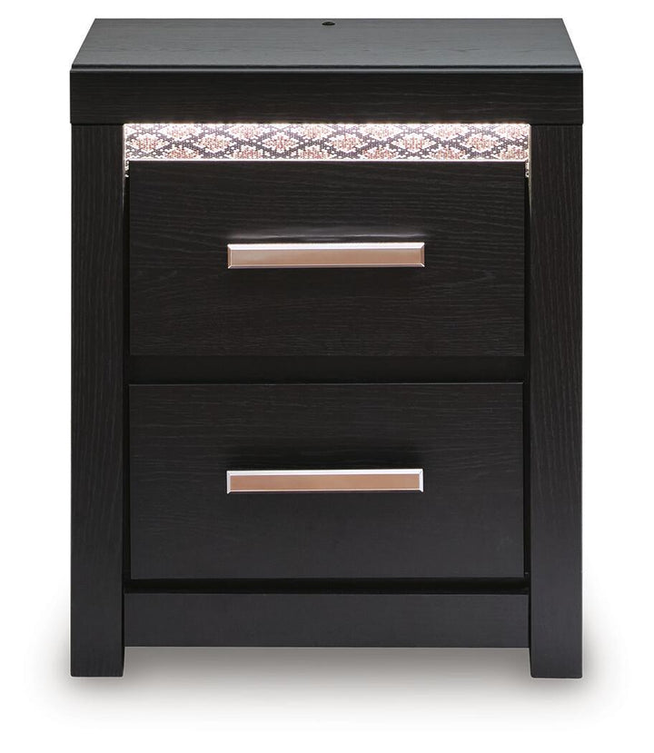 Shoralli - Two Drawer Night Stand - Black