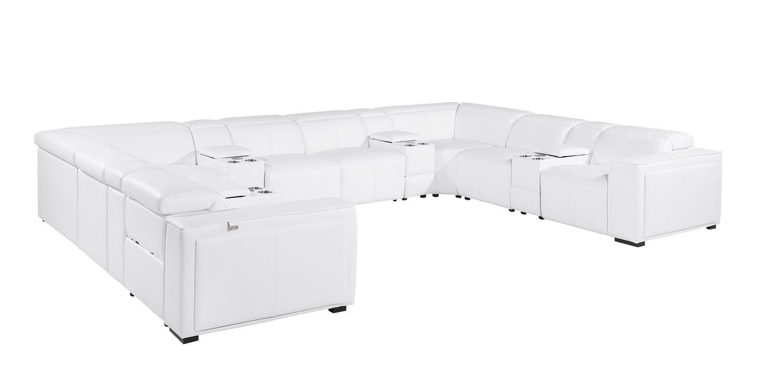 1224 - 12-Piece U-Shaped Sectional Sofa In With 4 Power Recliners &amp; Power Headrests