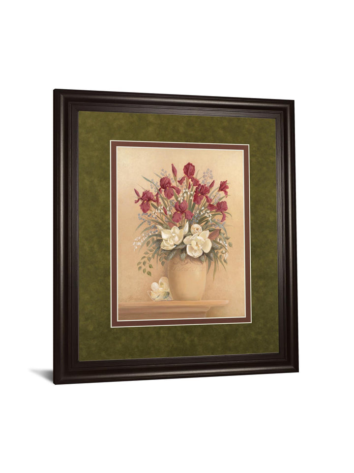 Classic Petal I By Gloria Eriksen - Framed Print Wall Art - Red