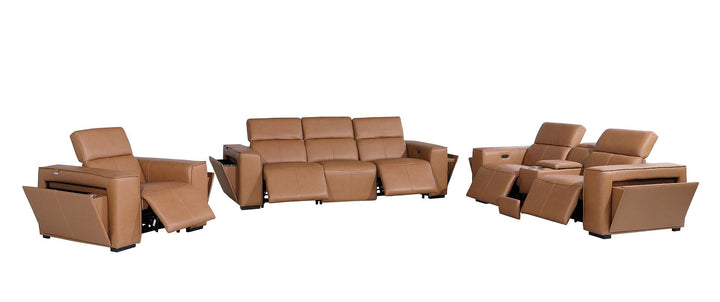 1224 - 7-Piece Modular Power Reclining Sofa, Loveseat &amp; Chair Set In With 5 Power Recliners &amp; Power Headrests