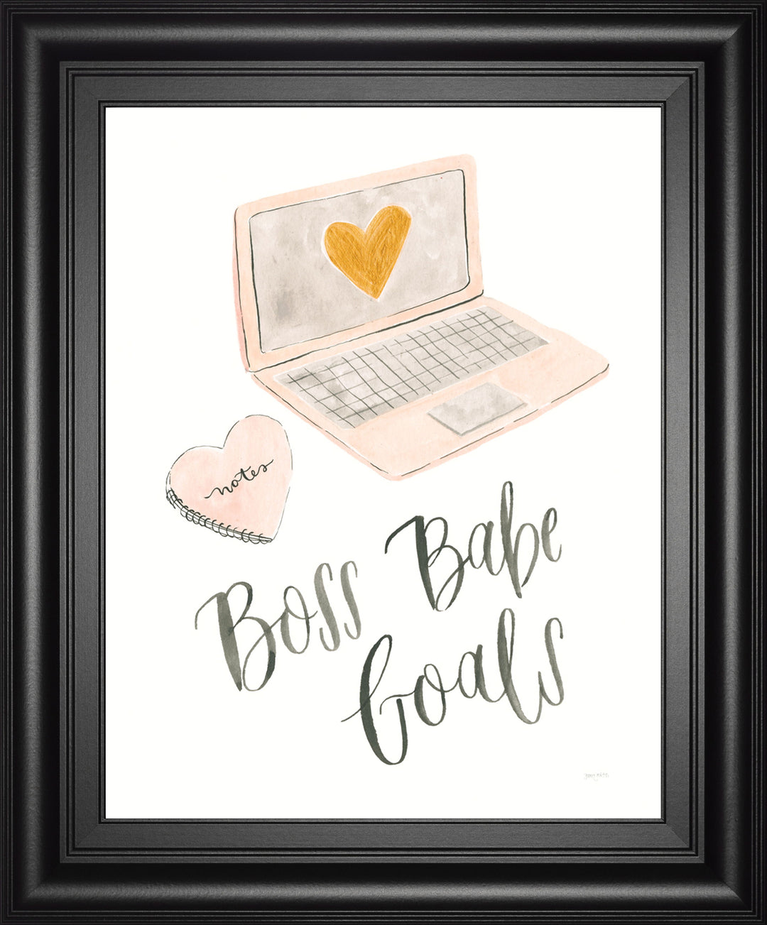 Boss Babe I By Jenaya Jackson - Framed Print Wall Art - White