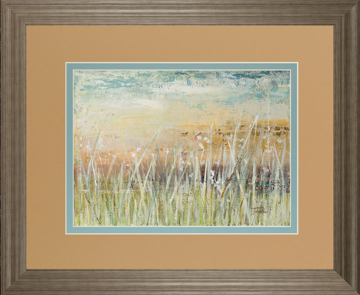 Muted Grass By Patricia Pinto - Framed Print Wall Art - Green