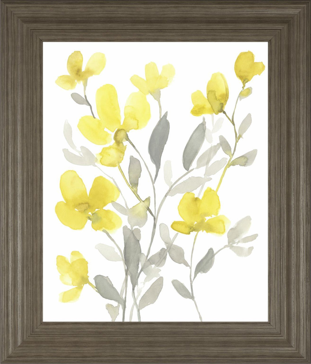 22x26 Yellow &amp; Grey Garden I By Jennifer Goldberger - Yellow
