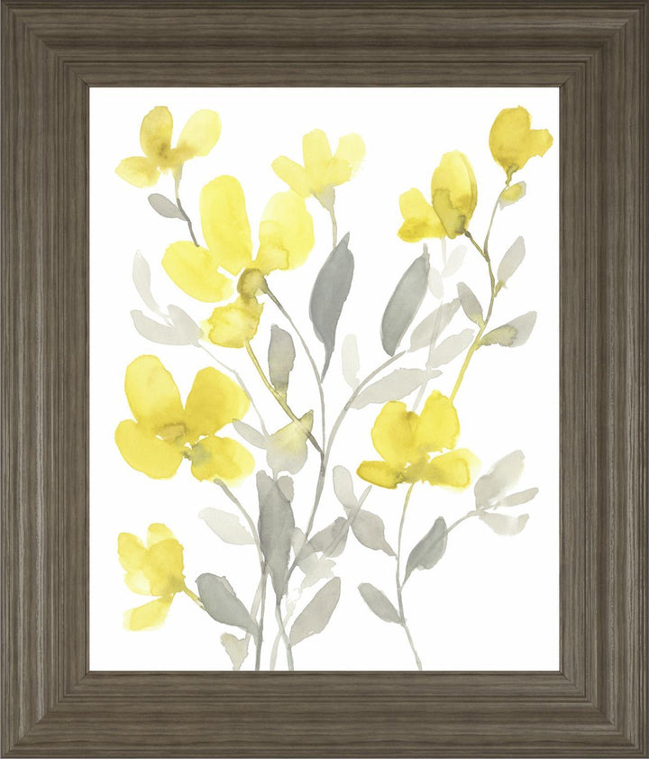 22x26 Yellow &amp; Grey Garden I By Jennifer Goldberger - Yellow