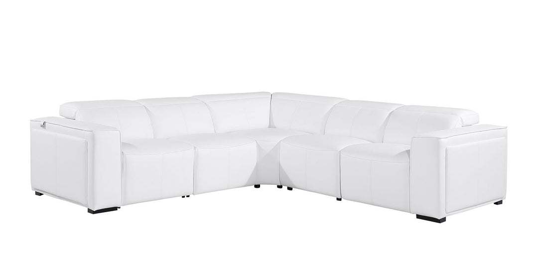 1224 - 5-Piece L-Shaped Sectional Sofa In With 3 Power Recliners &amp; Power Headrests