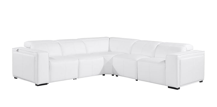 1224 - 5-Piece L-Shaped Sectional Sofa In With 3 Power Recliners &amp; Power Headrests