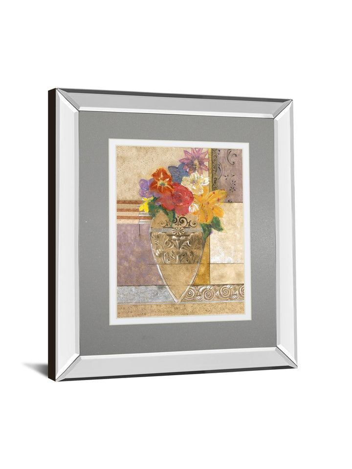 Rose By Hollack - Mirror Framed Print Wall Art - Red