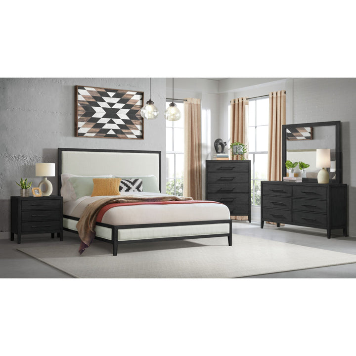 Versailles Contemporary - Fabric Panel Bed With Low Footboard