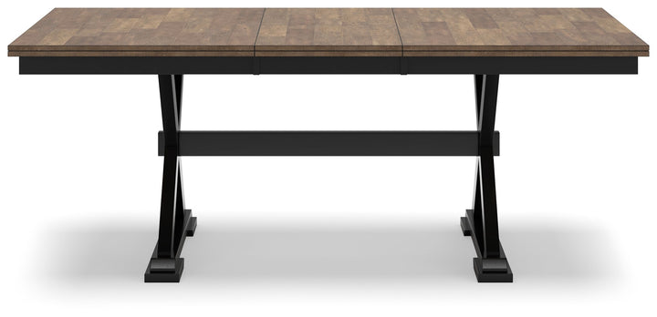 Wildenauer - Brown / Black - Rectangular Dining Extension Table