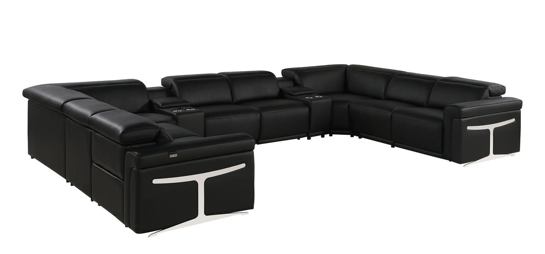 1126 - 10-Piece U-Shaped Sectional Sofa In With 4 Power Recliners &amp; Power Headrests