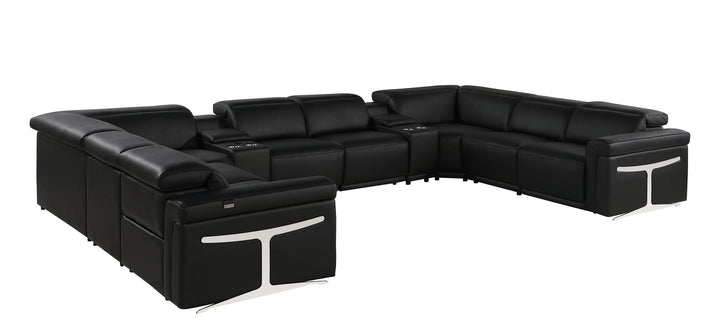 1126 - 10-Piece U-Shaped Sectional Sofa In With 4 Power Recliners &amp; Power Headrests
