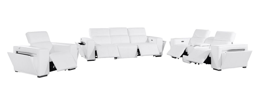 1224 - 7-Piece Modular Power Reclining Sofa, Loveseat &amp; Chair Set In With 5 Power Recliners &amp; Power Headrests