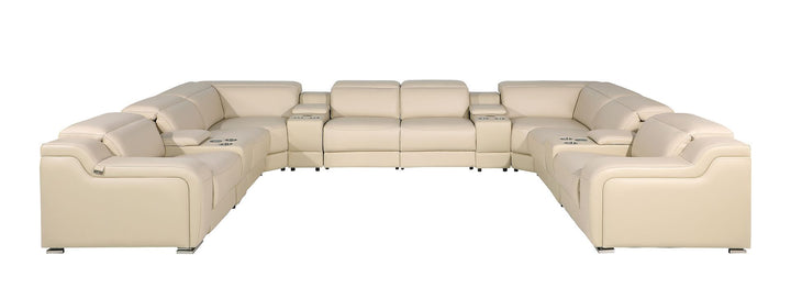 1116 - 12-Piece U-Shaped Sectional Sofa In With 4 Power Recliners &amp; Power Headrests
