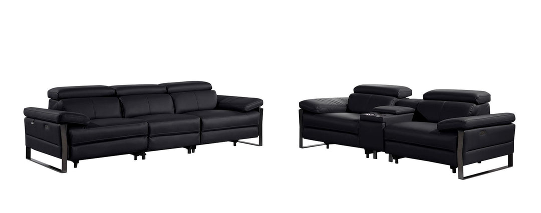 1246 - Modular Power Triple Reclining Sofa And Console Loveseat Set With Power Headrests