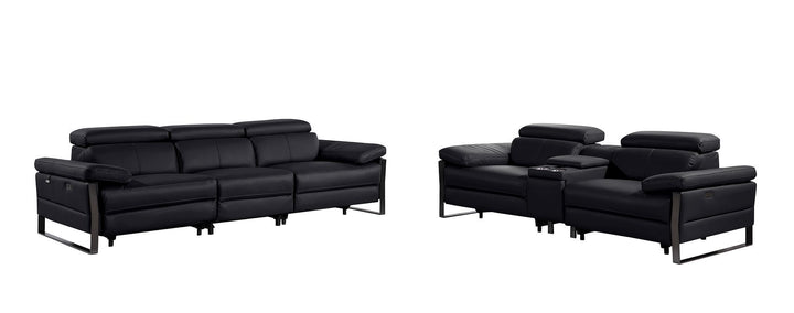 1246 - Modular Power Triple Reclining Sofa And Console Loveseat Set With Power Headrests