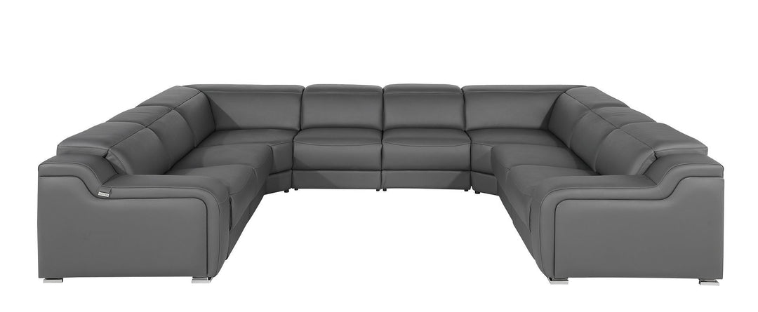 1116 - 8-Piece U-Shaped Sectional Sofa In With 4 Power Recliners &amp; Power Headrests