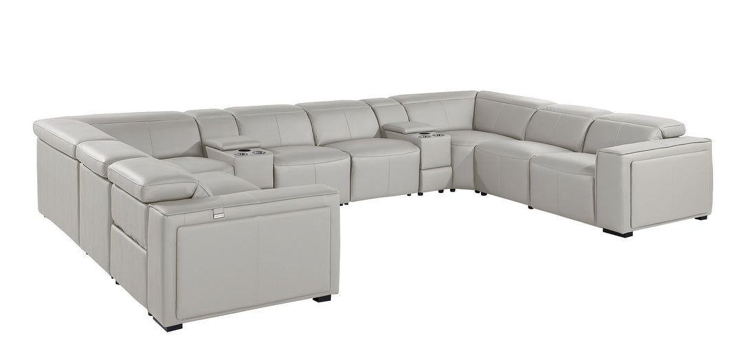 1224 - 10-Piece U-Shaped Sectional Sofa In With 4 Power Recliners &amp; Power Headrests