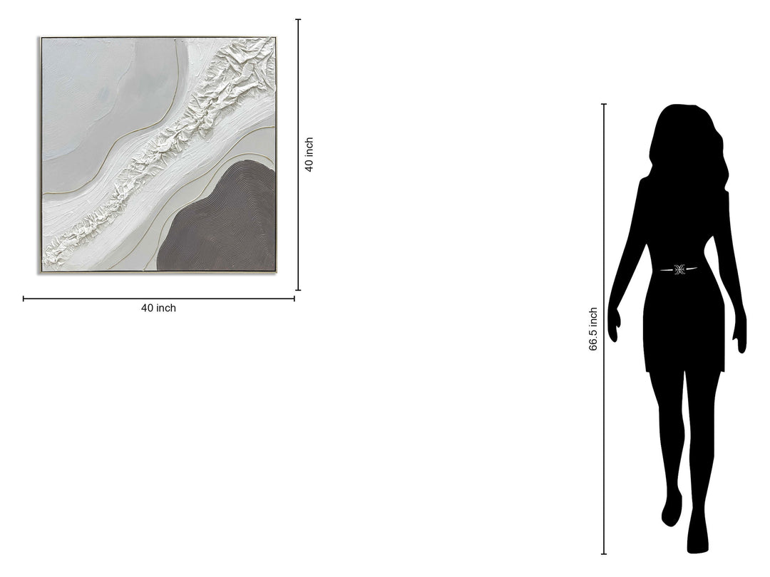 Ivory Ridge Flow - 40" x 40" Framed Wall Art