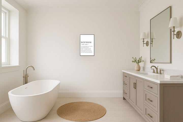 "Quirky Definitions" Canvas In Frame - Black