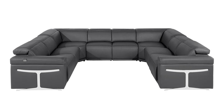 1126 - 8-Piece U-Shaped Sectional Sofa In With 4 Power Recliners &amp; Power Headrests