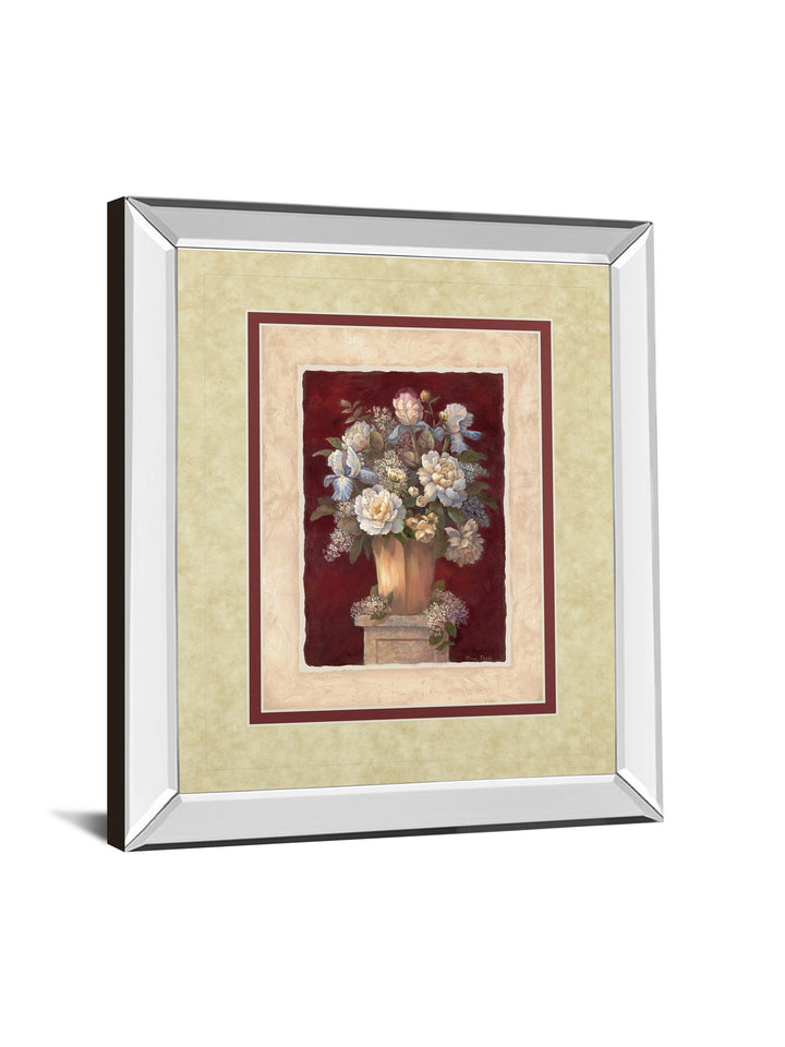 Traditional Il By Vivian Flasch - Mirror Framed Print Wall Art - Beige