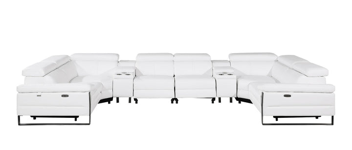 1246 - 8-Piece U-Shaped Modular Power Reclining Sectional With 2 Power Recliners And Power Headrests