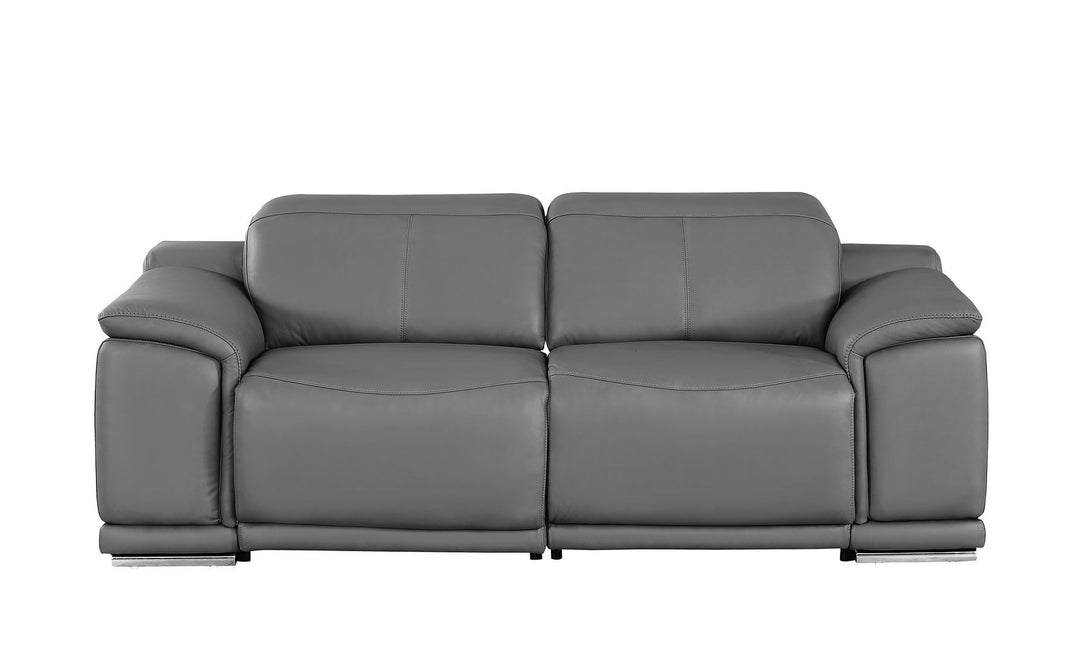 2679 - Genuine Leather Loveseat With Dual Power Recliners