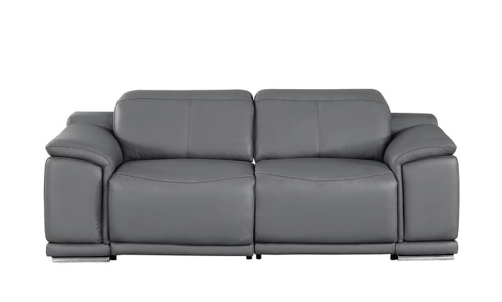 2679 - Genuine Leather Loveseat With Dual Power Recliners