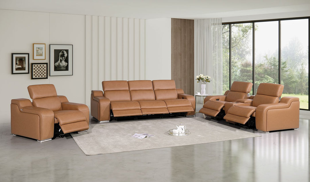 1116 - 7-Piece Modular Power Reclining Sofa, Loveseat &amp; Chair Set In With 6 Power Recliners &amp; Power Headrests