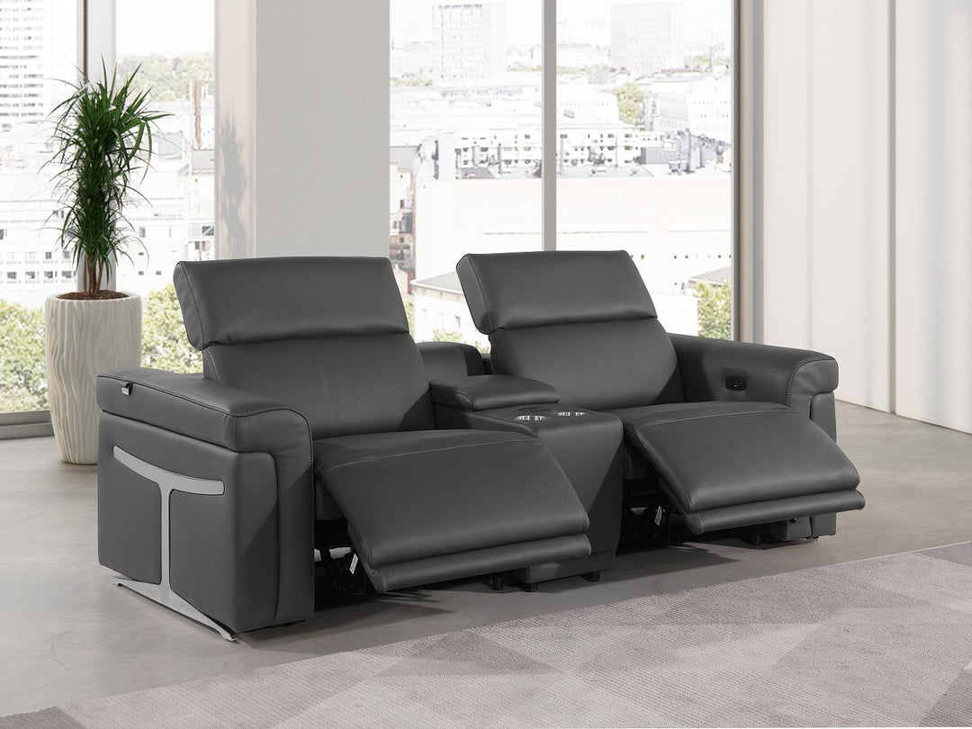 1126 - 3-Piece Modular Power Reclining Loveseat In With 2 Power Recliners &amp; Power Headrests