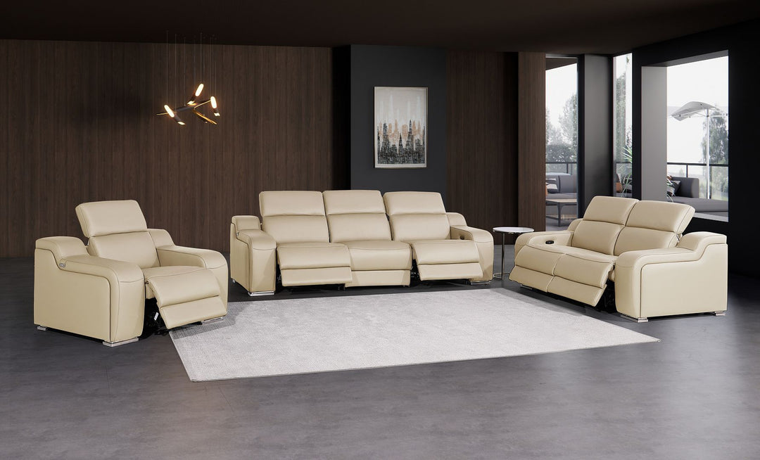 1116 - 6-Piece Modular Power Reclining Sofa, Loveseat &amp; Chair Set In With 5 Power Recliners &amp; Power Headrests