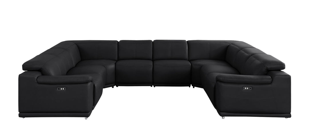2679 - 8-Piece U-Shaped Power Reclining Sectional In Genuine Leather (4 Recliners)