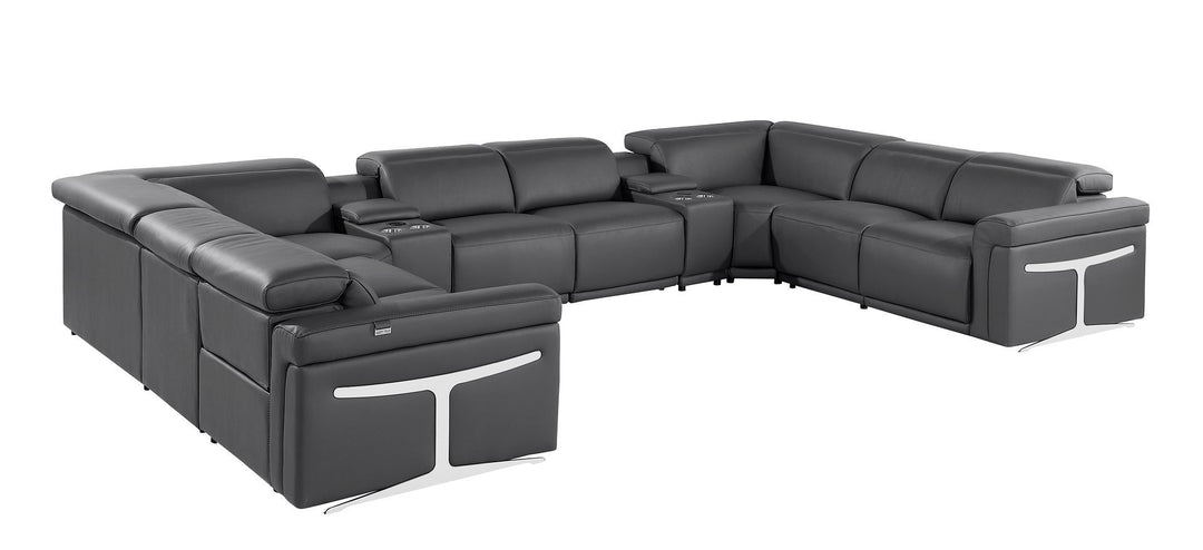 1126 - 10-Piece U-Shaped Sectional Sofa In With 4 Power Recliners &amp; Power Headrests