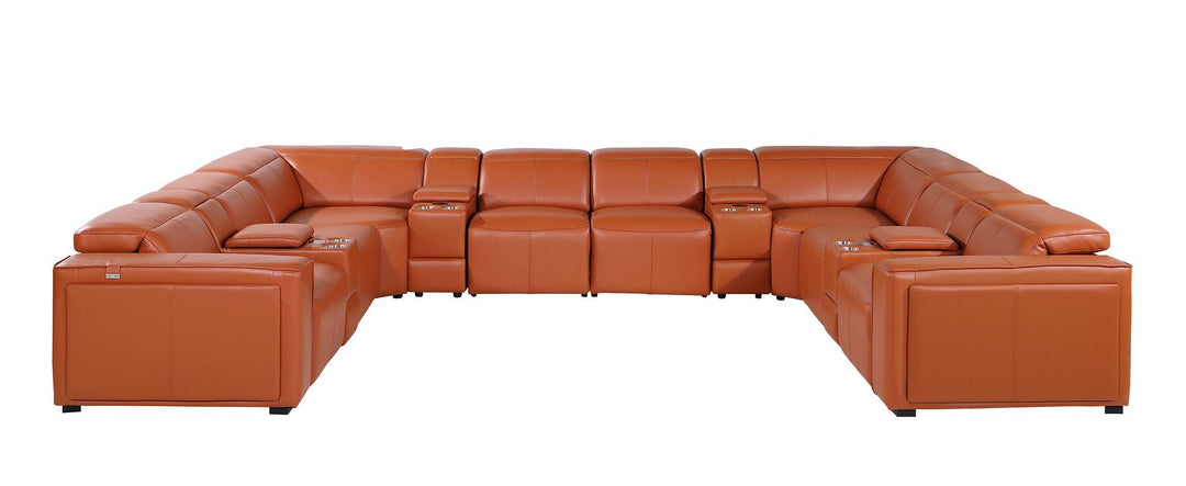 1224 - 12-Piece U-Shaped Sectional Sofa In With 4 Power Recliners &amp; Power Headrests