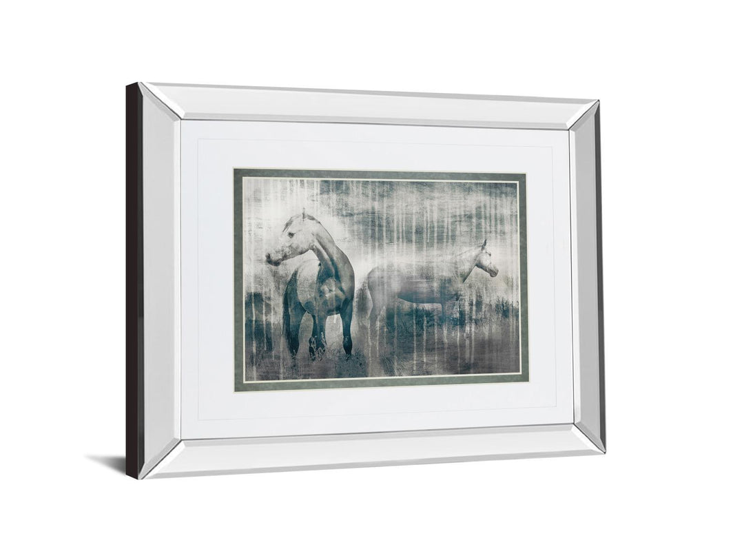 Grey Serenade By Edward Selkirk - Mirror Framed Print Wall Art - Blue