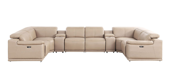2679 - 8-Piece U-Shaped Power Reclining Sectional In Genuine Leather (2 Recliners)