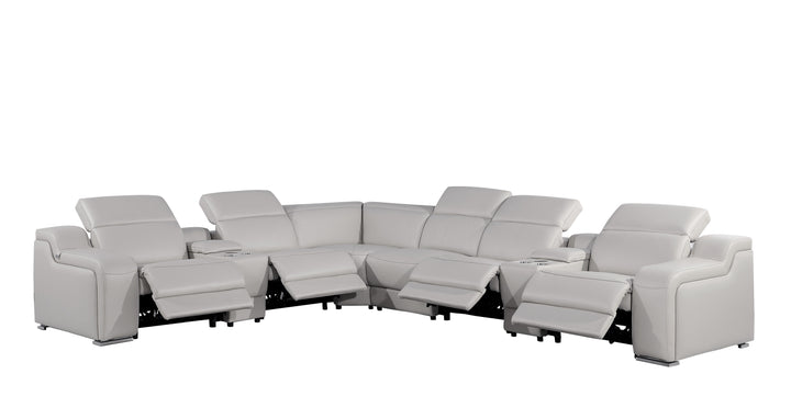 1116 - Power Reclining Italian Leather Sectional