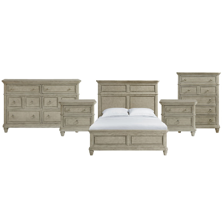 Whit-Ash - Panel Bedroom Set With Door Chest