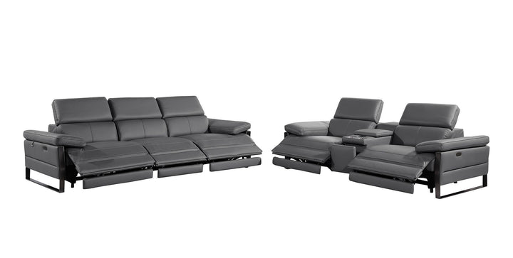 1246 - Modular Power Triple Reclining Sofa And Console Loveseat Set With Power Headrests