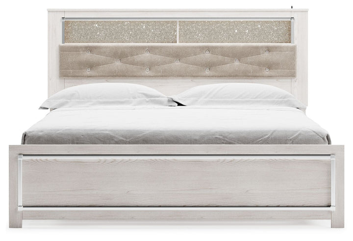 Altyra - White - King Bookcase Panel Bed