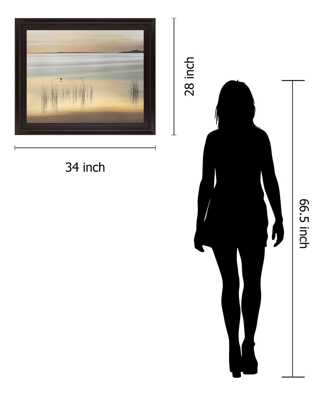 Serene Reeds - 28" x 34" Framed Wall Art